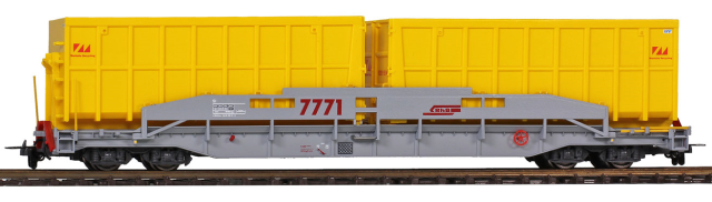 2290 121 Rhb SI 7771 avec 2 conteneurs "Montalta"