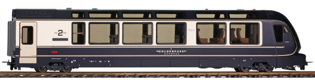 3647 311 MOB ABst 381 "GoldenPass Express" HO 2 rails avec éclairage