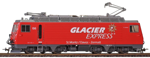 1662 256 MGB HGe 4/4 II 106 "Glacier Express" HO 2 rails